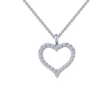 Lafonn Open Heart Pendant Necklace - P0146CLP18 photo