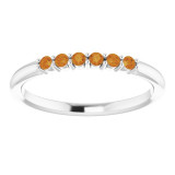 14K White Citrine Stackable Ring - 123288640P photo 3