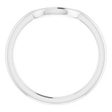 14K White Matching Band for 6.5 mm Engagement Ring - 122960600P photo 2