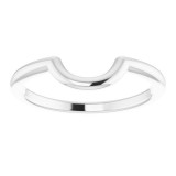 14K White Matching Band for 6.5 mm Engagement Ring - 122960600P photo 3