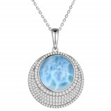 Alamea Sterling Silver and CZ Circle Pendant photo