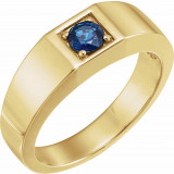 14K Yellow Sapphire Men's Ring - 9739101P photo
