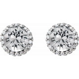 14K White 1/3 CTW Diamond Earrings - 86509680P photo 2