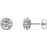14K White 1/3 CTW Diamond Earrings - 86509680P photo