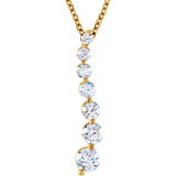 14K Yellow 1/2 CTW Diamond Journey 18 Necklace - 6772460001P photo