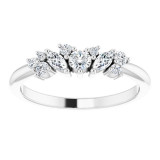 14K White 1/3 CTW Diamond Multi-Shape Ring - 123930600P photo 3