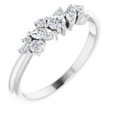 14K White 1/3 CTW Diamond Multi-Shape Ring - 123930600P photo