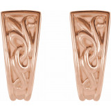 14K Rose Vintage-Inspired J-Hoop Earrings - 86732602P photo 2