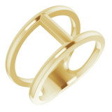 14K Yellow 11.3 mm Negative Space Ring - 51643102P photo