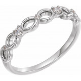 14K White .08 CTW Diamond Infinity-Inspired Ring - 123285600P photo
