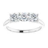 14K White 4.1 mm Round 3/4 CTW Diamond Engagement Ring - 12307960004P photo 3