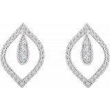 14K White 1/4 CTW Diamond Freeform Earrings - 65285960002P photo 2