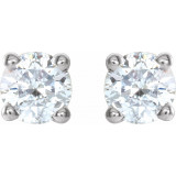 14K White 1/4 CTW Diamond Earrings - 187470198P photo 2