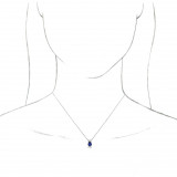 14K White Blue Sapphire & 1/5 CTW Diamond 16-18 Necklace - 86961605P photo 3