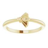 14K Yellow Stackable Bee Ring - 52027102P photo 3