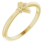 14K Yellow Stackable Bee Ring - 52027102P photo