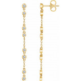 14K Yellow 1/3 CTW Diamond Chain Earrings - 65234060001P photo