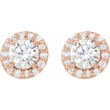 14K Rose 5/8 CTW Diamond Earrings - 86839837P photo 2
