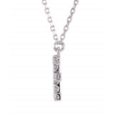 14K White Initial E 1/8 CTW Diamond 16 Necklace - 67311104P photo 2