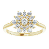 14K Yellow 1/2 CTW Diamond Vintage-Inspired Ring - 123944601P photo 3
