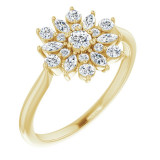 14K Yellow 1/2 CTW Diamond Vintage-Inspired Ring - 123944601P photo
