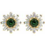 14K Yellow Green Tourmaline & 3/4 CTW Diamond Earrings - 869826009P photo 2