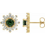 14K Yellow Green Tourmaline & 3/4 CTW Diamond Earrings - 869826009P photo