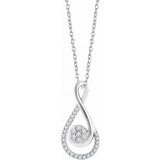 14K White 1/5 CTW Diamond Freeform 16-18 Necklace - 65266960000P photo