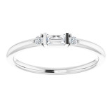 14K White 1/8 CTW Diamond Stackable Ring - 124011600P photo 3