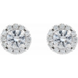14K White Sapphire & 1/5 CTW Diamond Earrings - 869716020P photo 2