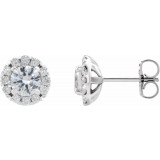 14K White Sapphire & 1/5 CTW Diamond Earrings - 869716020P photo
