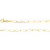 14K Yellow 2.6 mm Elongated Link Chain 7 Bracelet - CH1094600P photo