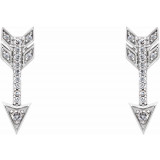 14K White 1/6 CTW Diamond Arrow Earrings - 65243560004P photo 2