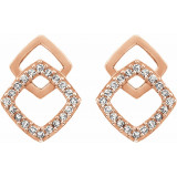 14K Rose 1/10 CTW Diamond Geometric Earrings - 65227260003P photo 2