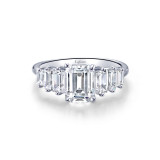 Lafonn Platinum Graduated 7-Stone Engagement Ring - R0469CLP07 photo