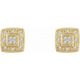 14K Yellow 1/10 CTW Diamond Cluster Earrings - 65294560001P photo 2