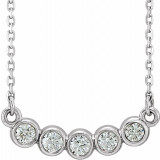 14K White  1/3 CTW Diamond Bezel-Set 16-18 Necklace - 86582600P photo
