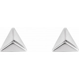14K White Pyramid Earrings - 86536600P photo 2