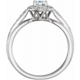 14K White 1/2 CTW Diamond Engagement Ring - 6562660001P photo 2