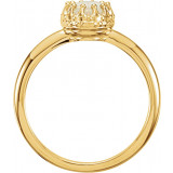 14K Yellow Opal Crown Ring - 71561101P photo 2