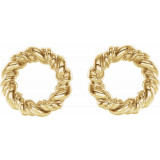 14K Yellow 9.4 mm Circle Rope Earrings - 86821601P photo 2