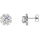 14K White Sapphire & 1/2 CTW Diamond Earrings - 20000286205P photo