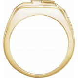 14K Yellow Onyx & 1/8 CTW Diamond Bezel-Set Ring - 60939209532P photo 2