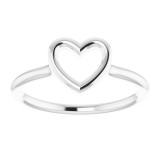14K White Heart Ring - 51638101P photo 3