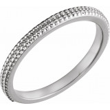 14K White Stackable Bead Ring - 51604101P photo