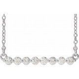 14K White 1/4 CTW Diamond Bar 18 Necklace - 86887615P photo