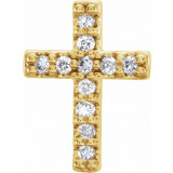 14K Yellow 1/10 CTW Diamond Cross Earrings - R17013606P photo