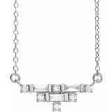 14K White 1/4 CTW Diamond Art Deco 18 Necklace - 86930605P photo