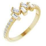 14K Yellow 1/3 CTW Diamond Scattered Ring - 123946601P photo