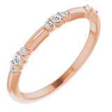 14K Rose 1/10 CTW Diamond Stackable Ring - 124033602P photo